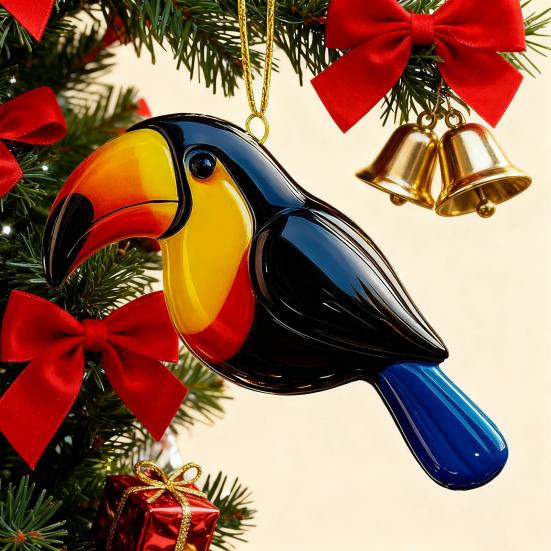 Ozdoba ptáčků z taveného skla Akrylový kolibřík Sova Sojka modrá Ledňáček Sýkorka Vánoční ozdoba na výzdobu vánočního stromku