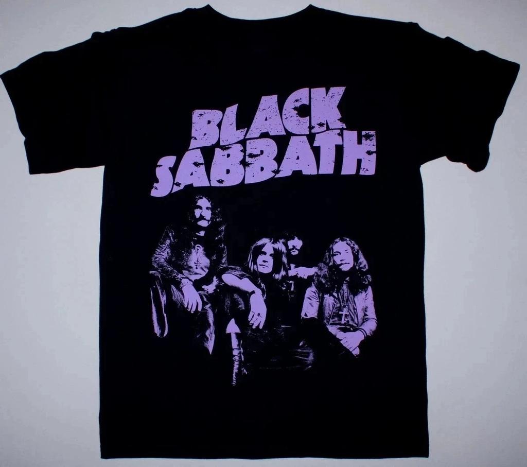 SABBATH Band Black Short Sleeve Black Men T Shirt   Men's and Women's Same Pure Cotton Four-season Bottoming Shirt