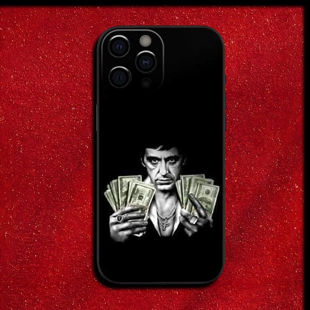 S-Scarfaces Tony M-Montana Phone Case For iPhone 16,15,14,13,12,11,Pro,X,XS,Max,XR,Plus,Mini Soft Black Cover