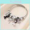 Stainless Steel Cat Bowknot Star Charm Bracelet For Fashion Casual Wear