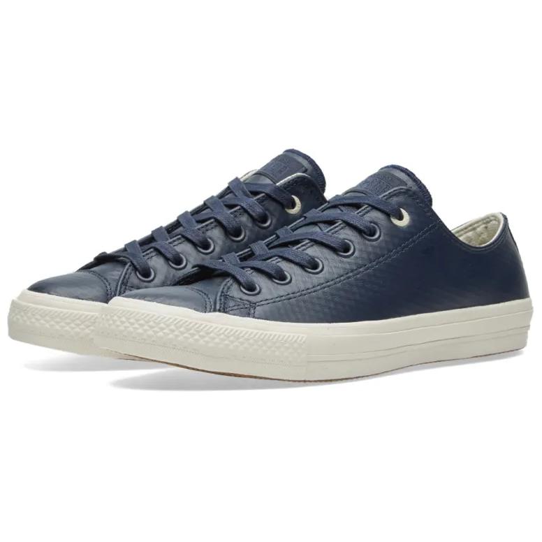 Converse Chuck Taylor II OX Pohodlné Jednoduché Nízké Plátěné Boty Unisex Tenisky Modré 153557C