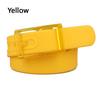 Women Men Belt Adjustable Silicone Candy Color Jelly Rubber Waistband Plastic Buckle