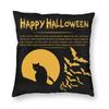 Halloween Evil Cat Moon Pillowcase Printed Polyester Cushion Cover Decorations Pillow Case Cover Living Room Drop Shipping X