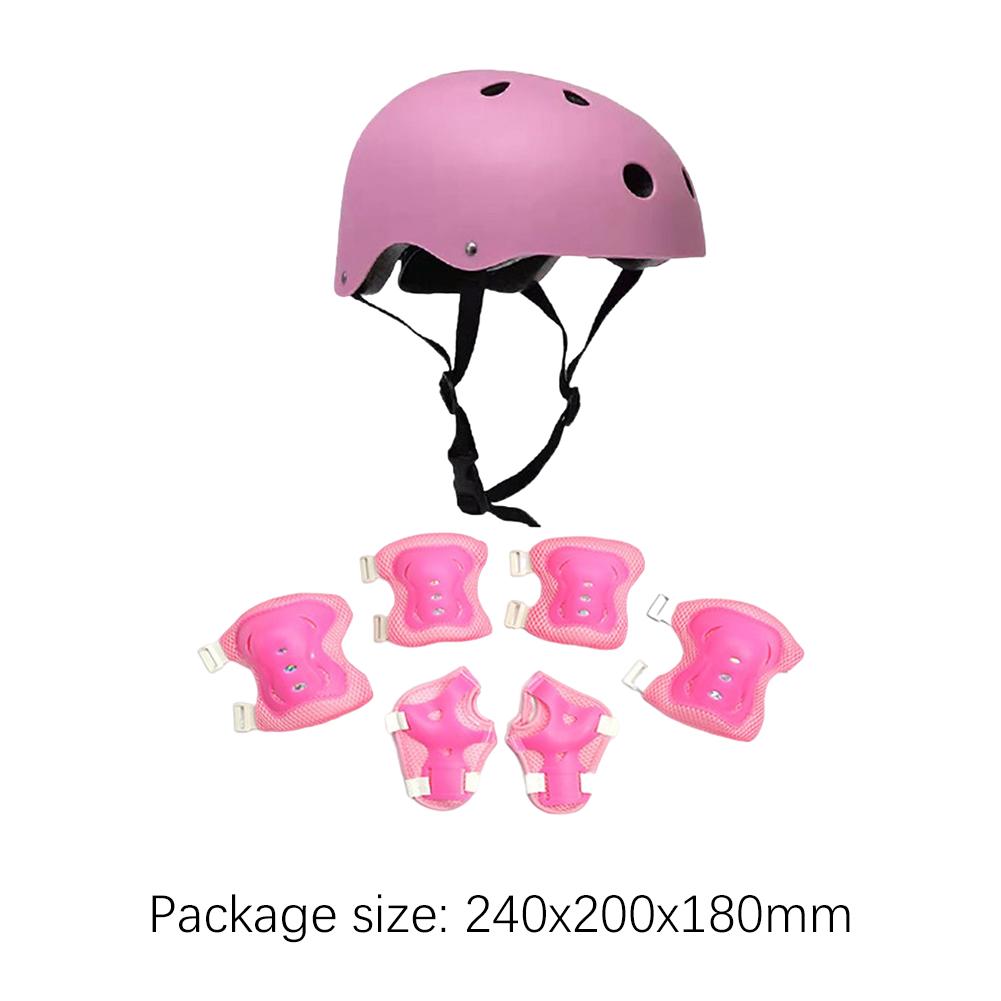 Children Cycling Protection Kneepads Safety Protection with Helmet Riding Wrist Guards Shock-absorbing 7 in 1 Sports Accessories