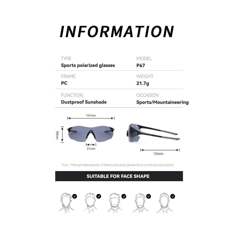 Photochromic Sports Sunglasses Lightweight Rimless Wraparound Unisex Cycling Driving Goggles UV Protection Outdoor Fashion Eyewe