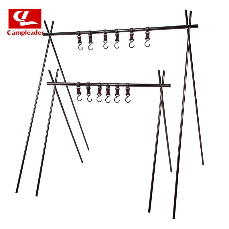 Kepulide Military Green Aluminum Camping Tripod Clothes Rack