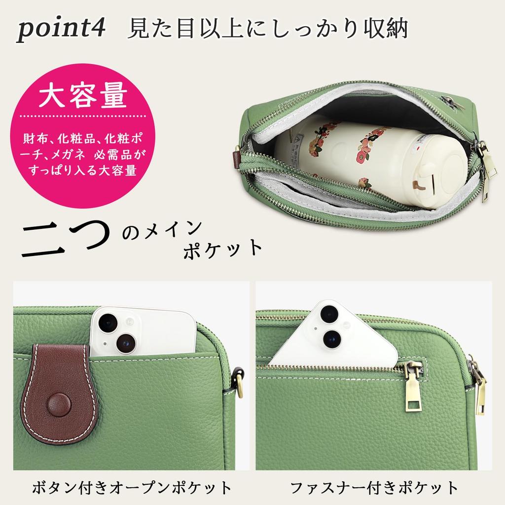 Schulter Echt Umhänge Schulter Mini Klein mit Reißverschluss Geschenk [FUKUYIN] Tasche, Leder, Damen, 2-Wege-Tasche, Handtasche, Tasche, Tasche, Fach, Leichtgewicht,