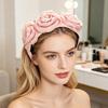 Serre-tête Décor Fleur Rose 3D Haute Élasticité Large Bandeau Femmes Bandeau Polyvalent Quotidien Fête Sortie Accessoires pour Cheveux