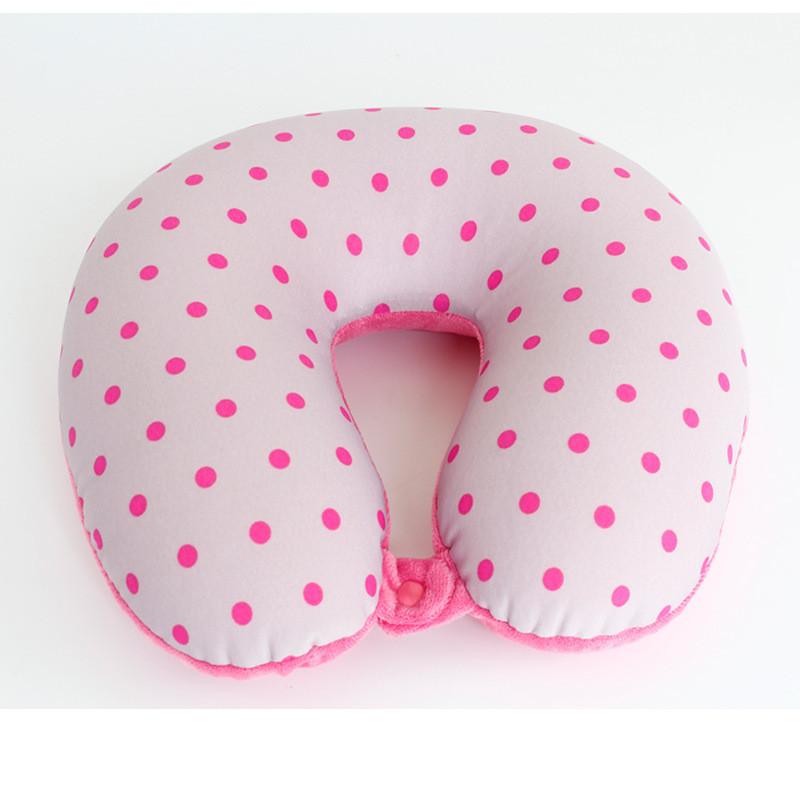 U Shape Travel Pillow With Printed Design For Adults Comfort And Support