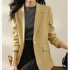 Yellow Suit Jacket Women's Autumn Jacket New Casual Korean Style Temperament Blazers