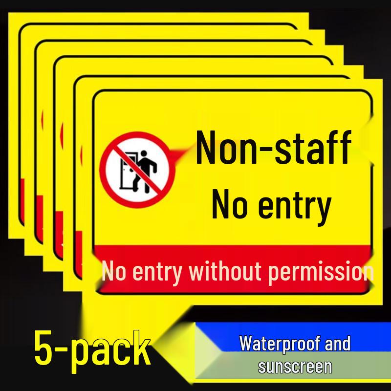 No Entry Safety Warning Sign