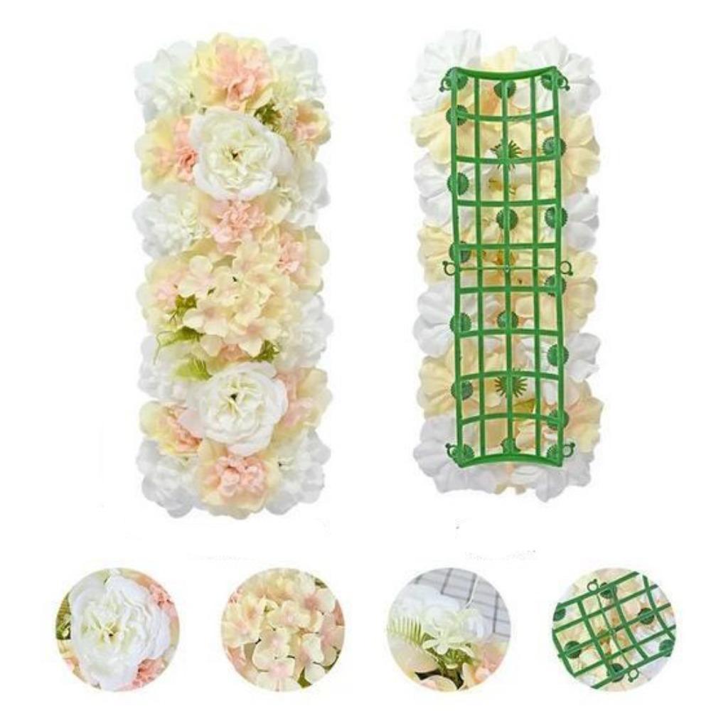 Artificial Rose Flower Panel Shower Decoration Table Arrangement Wedding Wall Background Decor Arc Flower Row Party Supplies