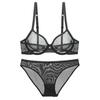 European Ultrathin Varsbaby American Transparent Mesh Lingerie Set
