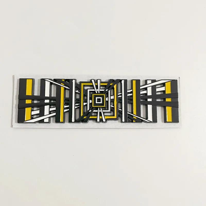 New 3D Metal Plaid Logo Performance Rear Trunk Badge Emblem Sticker Decals For Tesla Model 3 Y X S Car Styling Accessories