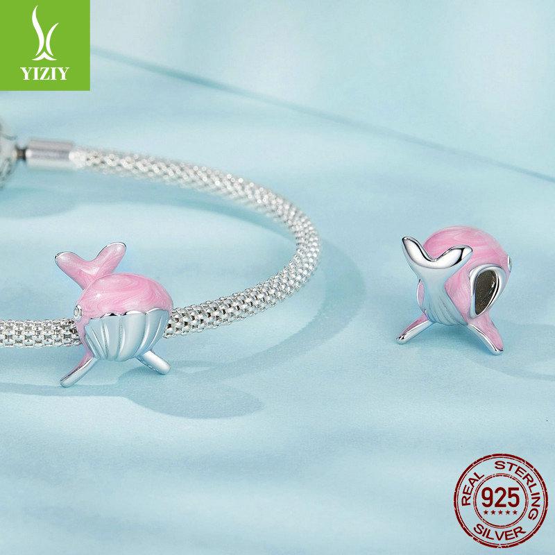 Yin Ziyun Rosa Wal DIY Armband mit Traum Ozean S925 Sterlingsilber Glücksbringern