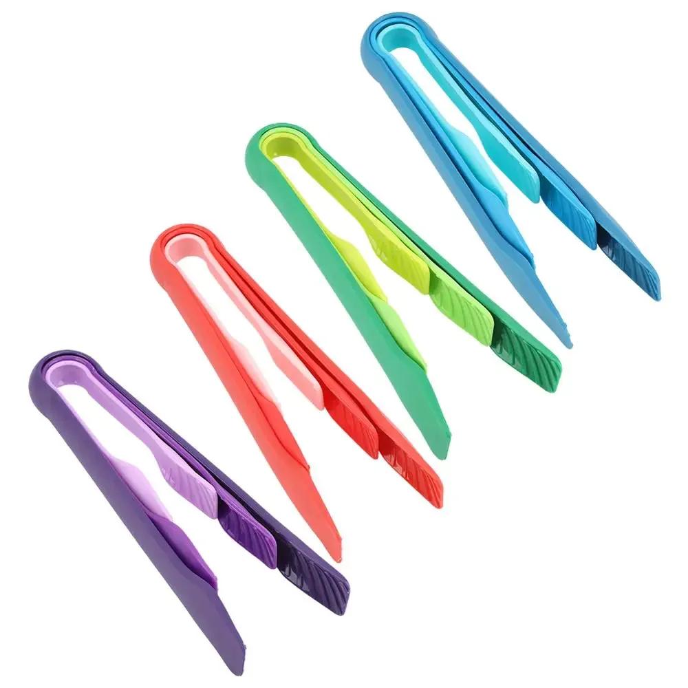 Kitchen Utensils For Barbecue Cooking Salad Grilling Frying 3Pcs Plastic Kitchen Tongs Serving Cooking Tongs