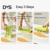 Water Bottle Ice Tray Press-to-Cold 2-in-1 Ice Cube Mold & Kettle Quick Ice Making Portable Bottle Easy Release Silicone Mold Touch-Free Freezer Cup