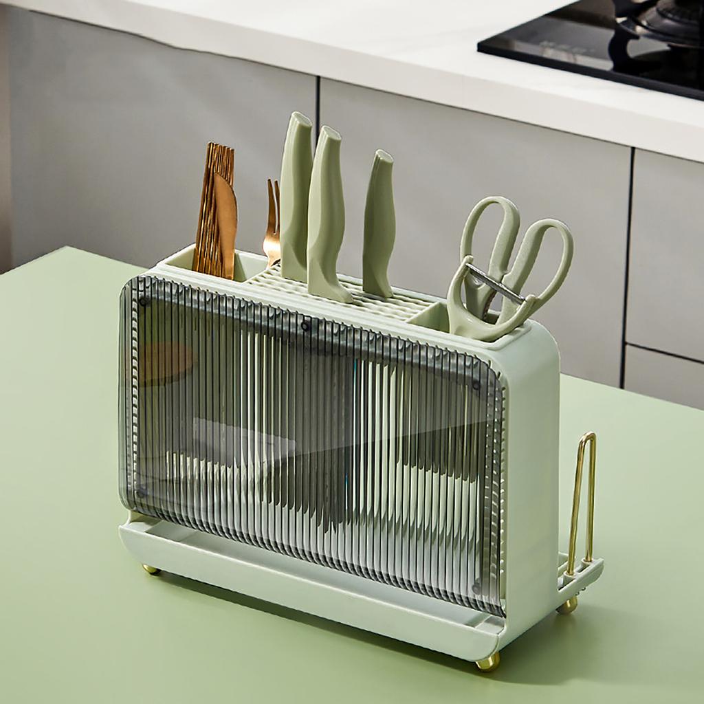 Utensil Holder for Kitchen Counter Anti Slip Utensil Drying Rack Multifunctional Chopsticks Spoons Forks