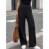 Damen S Hohe Taille Gerade Weiter Bein Lässige Hose Winter