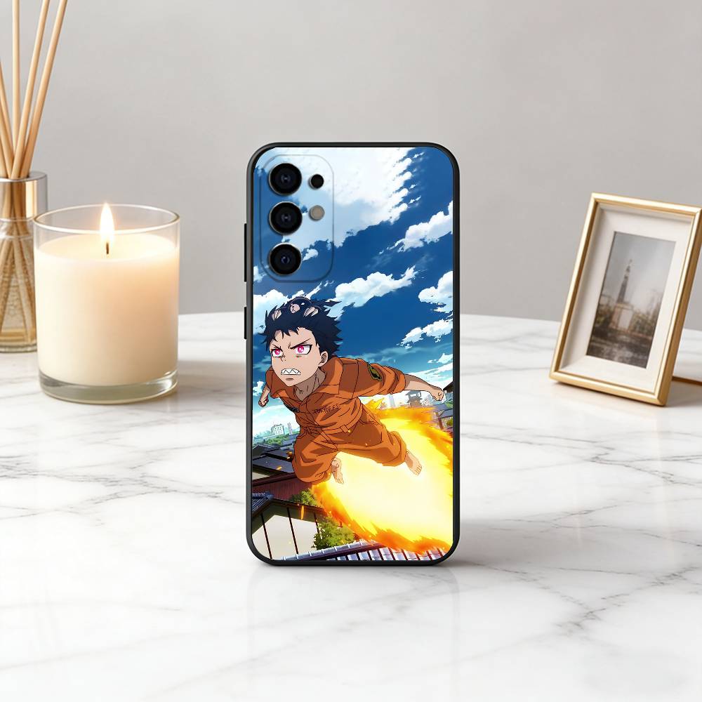 Fire Force S-Shinra K-Kusakabe-SK Phone Case For Samsung S25,S24,S21,S22,S23,S30,Ultra,S20,Plus,Fe,Lite,Note,10,Black Cover