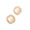 Xiaoxiangfeng French Retro Diamond-encrusted Stud Earrings S Silver Needle Temperament Style Earrings