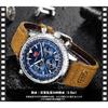 Men's Quartz Watch with Date Function, Stainless Steel Band, 3ATM Waterproof, Casual Analog Style Brown Blue