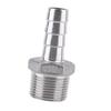 Stainless Steel Male Thread Pipe Fitting Barb Hose Tail Connector (34"x15mm)