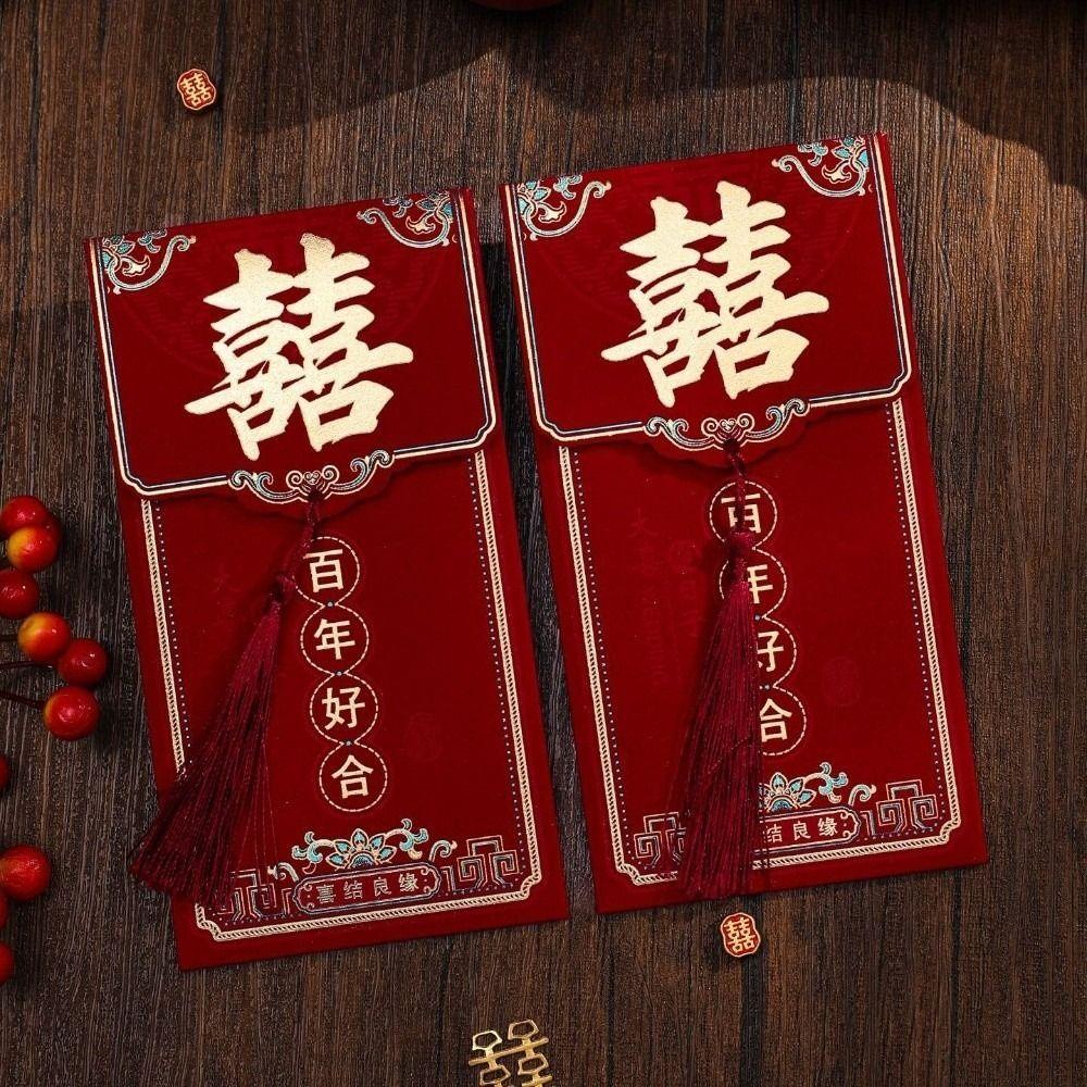 Hard Paper Chinese Money Envelopes Chinese Horse Year Red Packet Lucky Red Bag Spring Festival