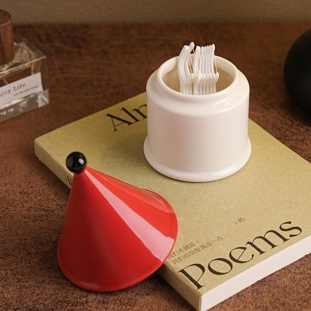 Light Luxury Floss Cotton Swab Organizer Decorative Ceramic Storage Box Toothpick Box  Kitchen