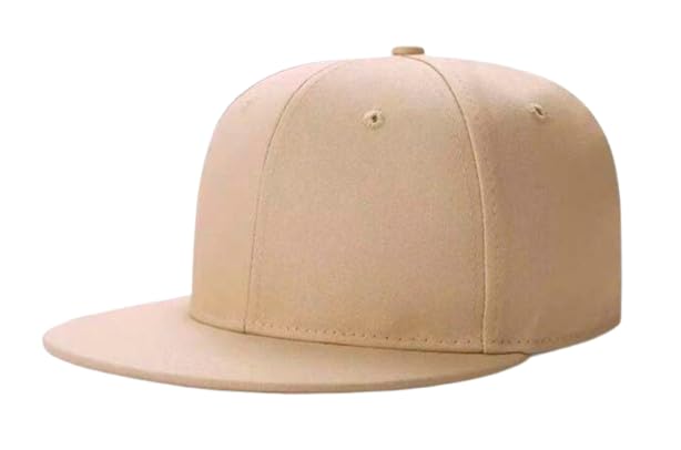 

Sproutsy Men s Flat Visor Cap, Flat Brim, Streetwear, Outdoor, Snapback Style (JP, Size 58.0 cm, Beige)