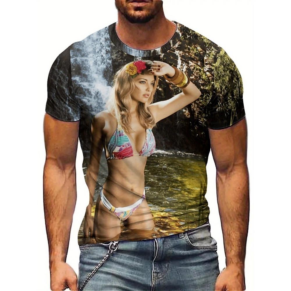 Djävulsnunna Grafisk T-shirt 3D-tryck Fritid Herr T-shirt Utomhus Storlek Plus Tees Topp Damkläder