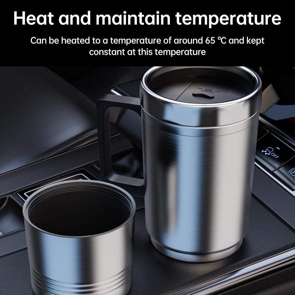 12V 24V Car Heating Cup 300ml Stainless Steel Water Coffee Milk Thermal Mug for Auto Car Winter Accessories