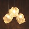 1 szt. Kształt kostki lodu 40W lampa wisząca LED żyrandol sufitowy do oświetlenia hotelowego Rock Bar