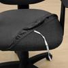 Office Chair Cover Swivel Office Chair Iso, Velvet, Black