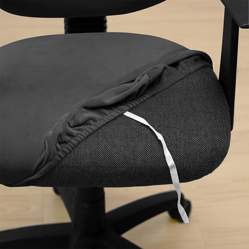 Office Chair Cover Swivel Office Chair Iso, Velvet, Black