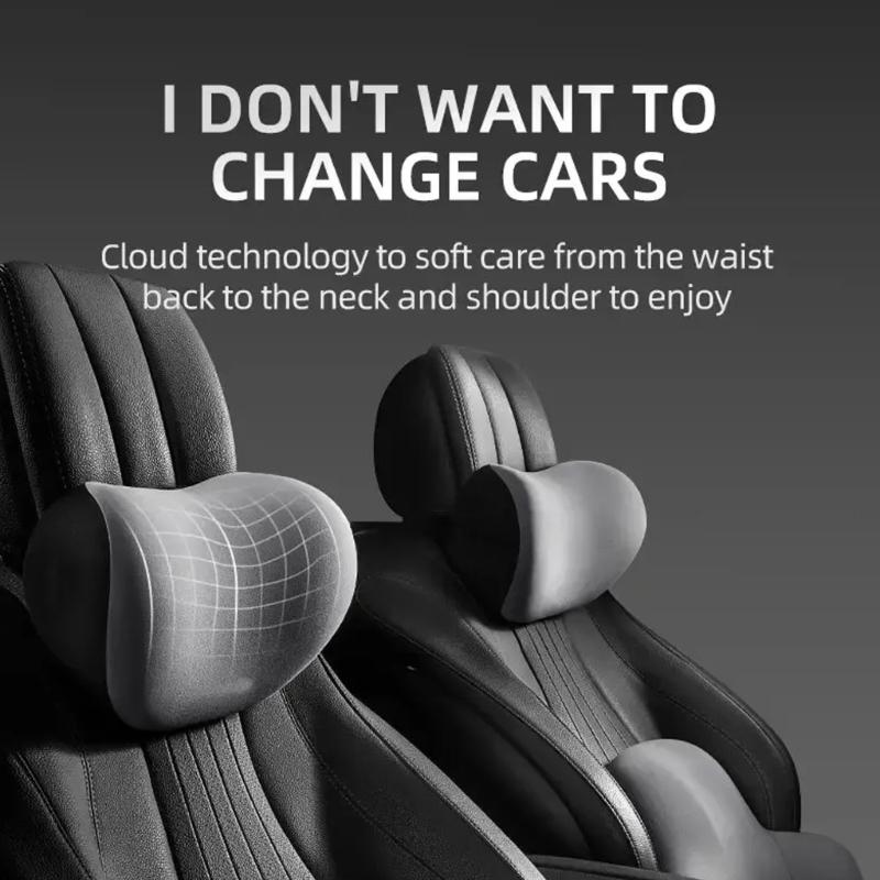 Auto Nackenkissen Lendenwirbelstütze Passend für Sitz Memory-Schaum Rückenlehne Kopfstütze Kissen Auto Innenraum Gadget Zubehör