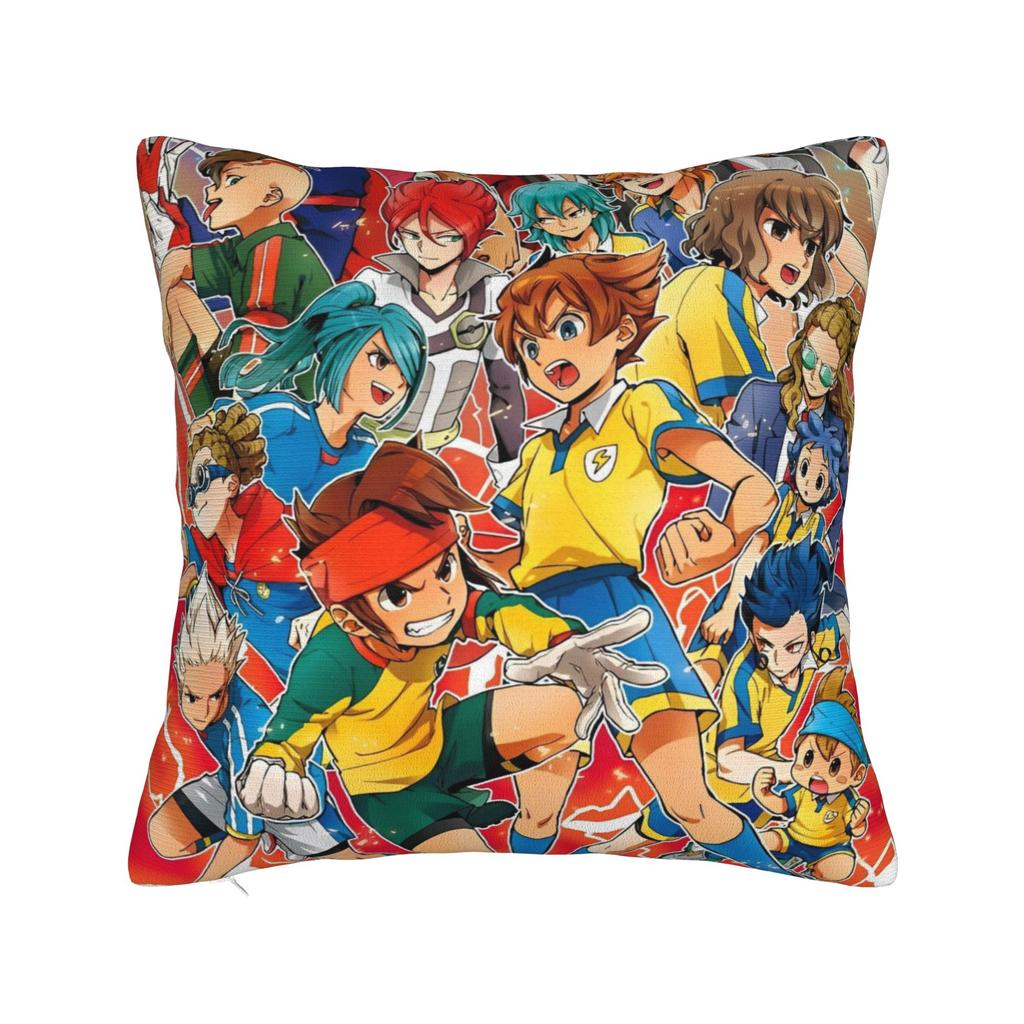 Printed Inazuma Eleven Anime Game Pillowcase Polyester Cushion Cover Decor RPG Cartoon Throw Pillow Case Cover Bedroom Zippered