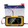 12V 7A Car Battery Charger Digital Battery Maintainer Color Screen Smart Fast Charge for Calcium Gel AGM Lead Acid Batteries