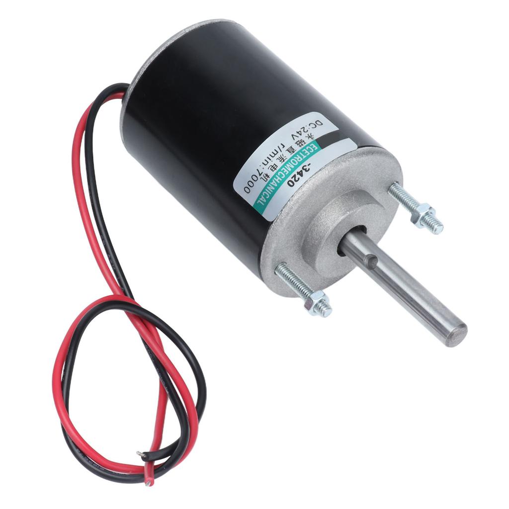 Permanent Magnet DC Motor CW CCW High Speed Motors with Ball Bearing 43mm Shaft Length24V 7000 Rpm