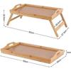 Bureau De Sable pour Ordinateur Portable Pliable en Bambou pour Lit De Petit-Déjeuner, Table Petit Dejeuner, Plateau en Bois a[355]
