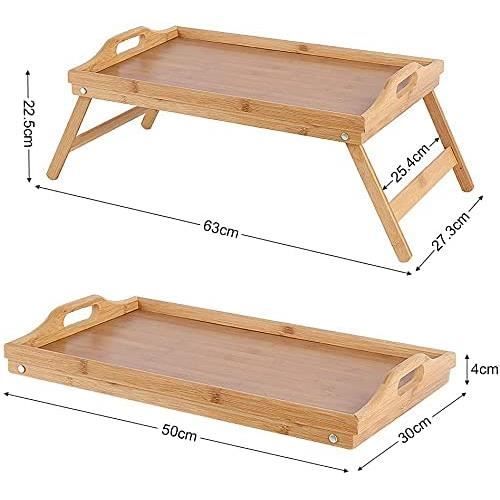 Bureau De Sable pour Ordinateur Portable Pliable en Bambou pour Lit De Petit-Déjeuner, Table Petit Dejeuner, Plateau en Bois a[355]