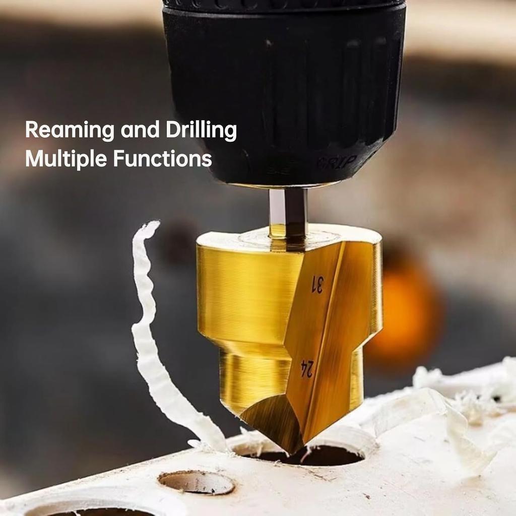 Hexagonal Handle PPR Lifting Drill Bit 24-31/18-24/15-19 Step Drill for Water/Electricity Pipe Multi-Layer Boring Hole Expansion