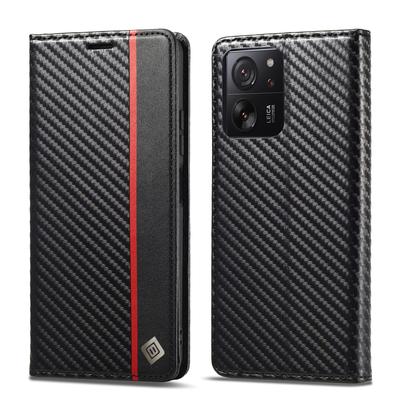 Custodia in pelle effetto fibra di carbonio per Xiaomi Mi 13T 14T 12T 11T Pro 13TPro 12TPro 11TPro 5G Business Flip con portacarte e portafoglio