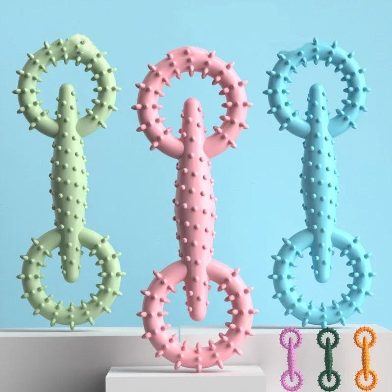 Dog Pull Ring Puppy Chewing Toy Boredom Relief Teeth Cleaning Indestructible Pet Pull Ring Toys Interactive Puppy Chew Toy
