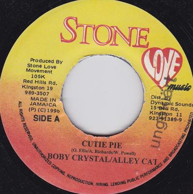 7inch Record BOBBY CRYSTAL / ALLEY CAT - Cutie Pie NONE Stone Love Musi 1996 Jamaica Reggae, Ska & Dub Used