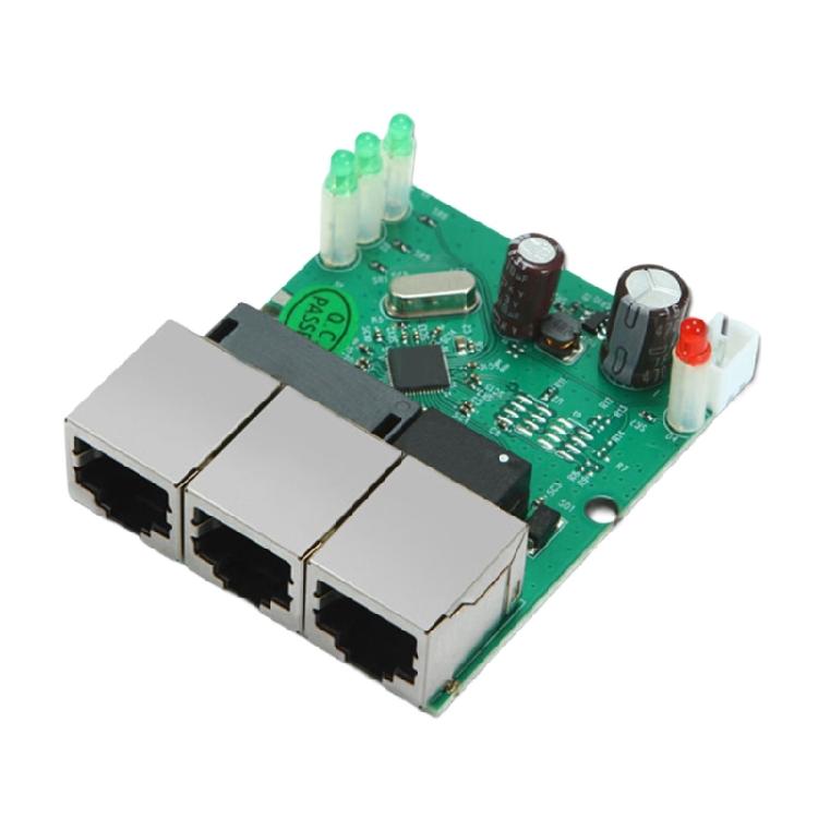 

3-портовые сетевые коммутаторы Ethernet 100 Мбит/с Дизайн Подключи и работай Со светодиодными индикаторами для отображения статуса в реальном времени