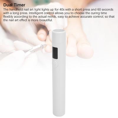Handliche Nagellampe 180mAh Akku Aufladen LCD-Anzeige Dual-Timer Schnelltrocknend Tragbare Nagellampe für Maniküre