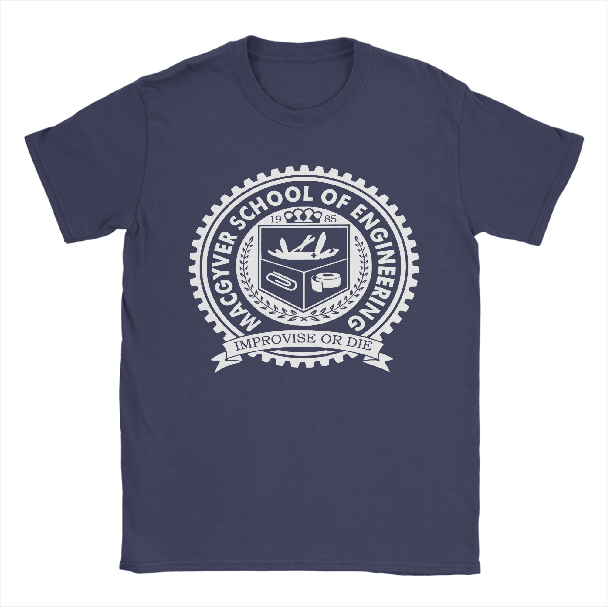 

Мужская футболка Macgyver School Of Engineering Ingenuity Mechanic Cotton Merch Новинка Круглые футболки Футболки в подарок на день рождения XXXXXL