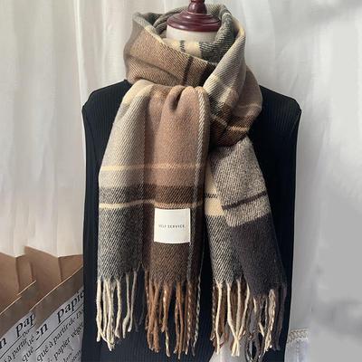 Luxus Kaschmir Damen Schal Frühling Winter Plaid Cappa Opera Cape Wraps Weibliche Tippet Bandana Schals Kopftuch