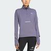 Adidas Climawarm Adi365 T-shirt de course à manches longues chaud et respirant à demi-zip pour femmes JM5727